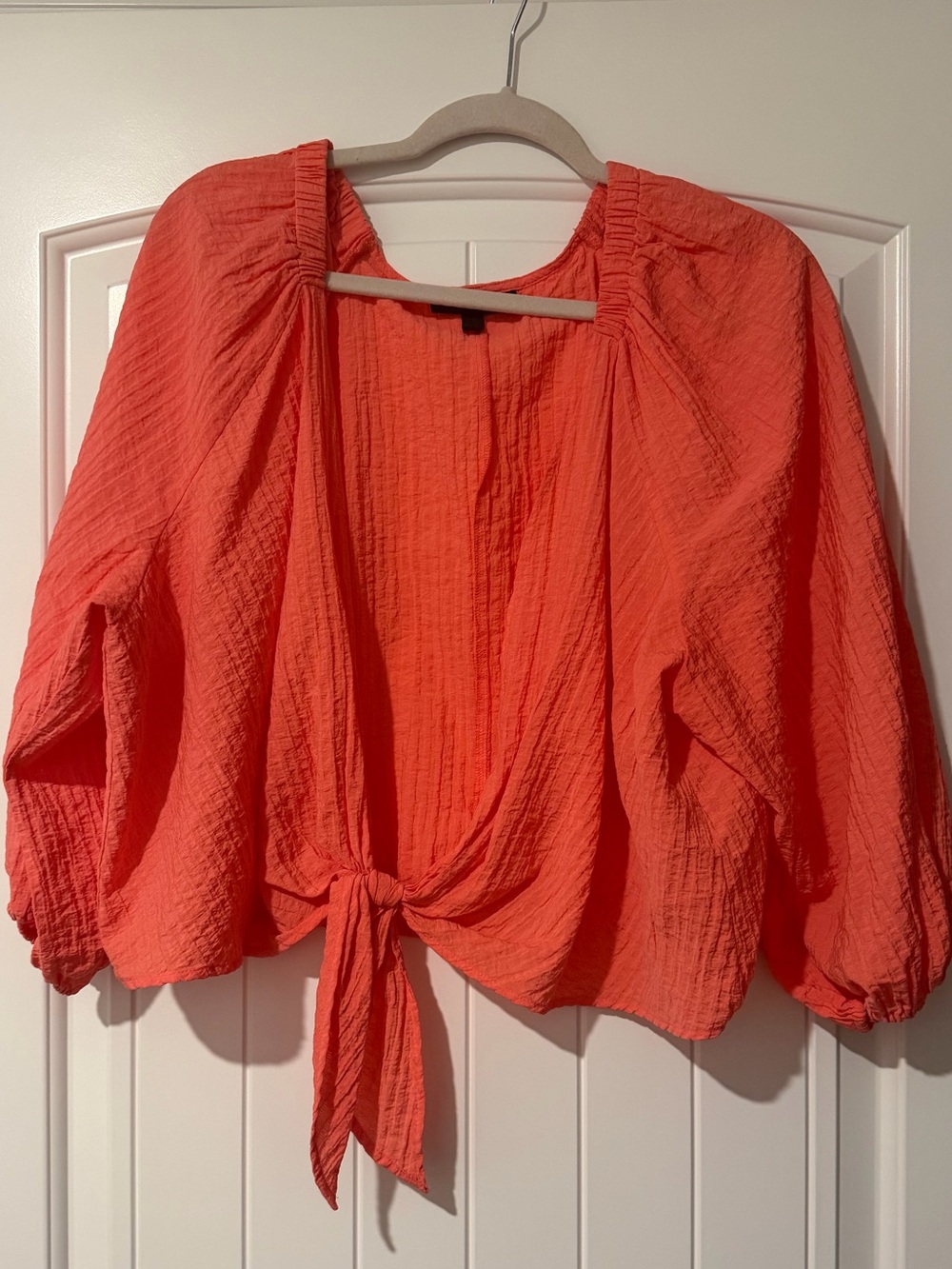 Lane Bryant Coral Tie-Front shrug